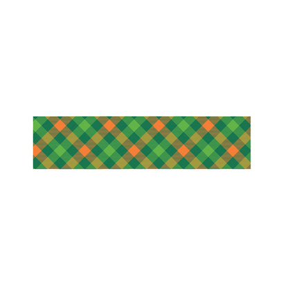 St. Patrick's Day Buffalo Pattern Print Bed Runner