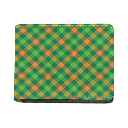 St. Patrick's Day Buffalo Pattern Print Bifold Wallet