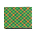 St. Patrick's Day Buffalo Pattern Print Bifold Wallet