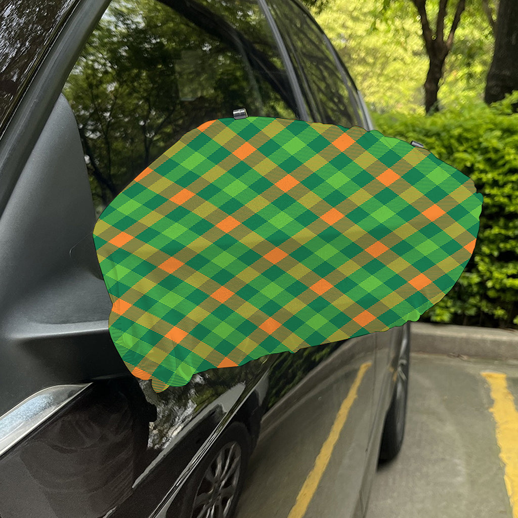 St. Patrick's Day Buffalo Pattern Print Car Side Mirror Covers