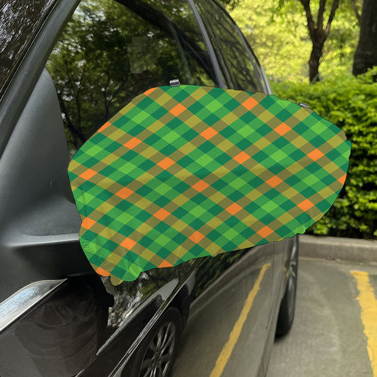 St. Patrick's Day Buffalo Pattern Print Car Side Mirror Covers