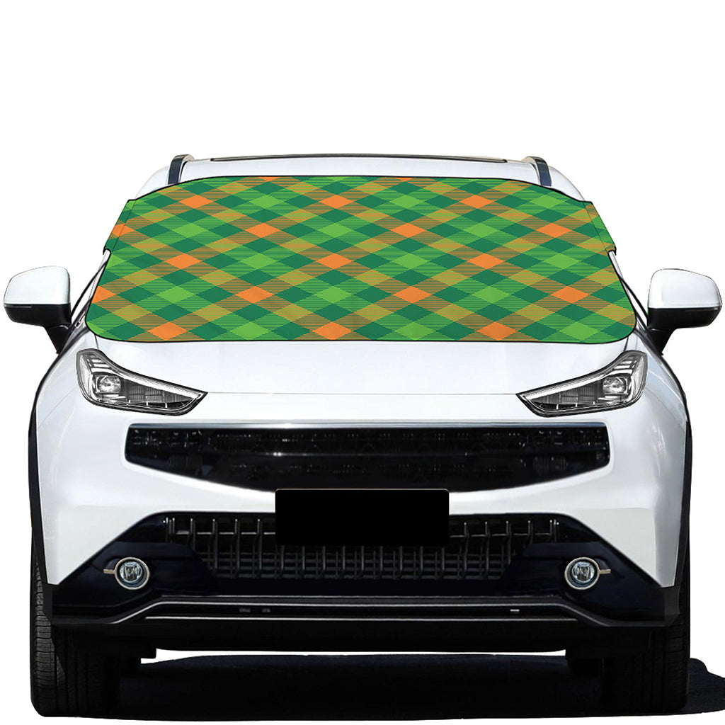 St. Patrick's Day Buffalo Pattern Print Car Windshield Snow Cover