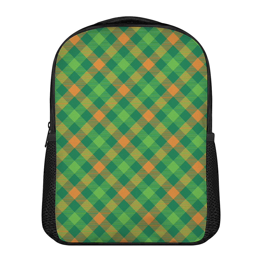 St. Patrick's Day Buffalo Pattern Print Casual Backpack