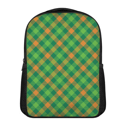 St. Patrick's Day Buffalo Pattern Print Casual Backpack