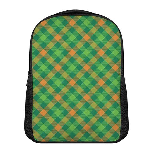 St. Patrick's Day Buffalo Pattern Print Casual Backpack