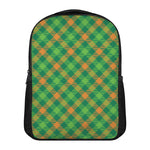 St. Patrick's Day Buffalo Pattern Print Casual Backpack