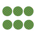 St. Patrick's Day Buffalo Pattern Print Coaster Set
