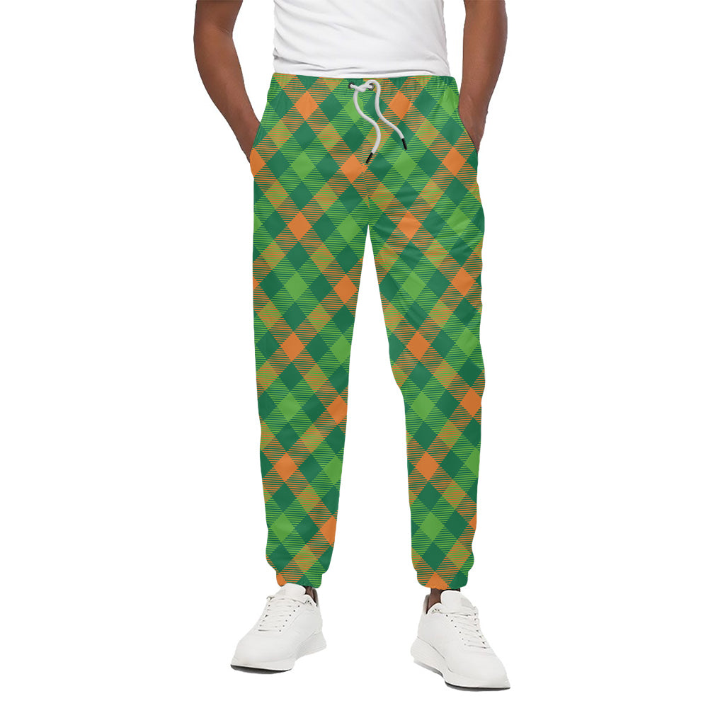 St. Patrick's Day Buffalo Pattern Print Cotton Pants