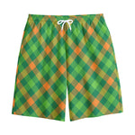 St. Patrick's Day Buffalo Pattern Print Cotton Shorts