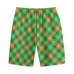 St. Patrick's Day Buffalo Pattern Print Cotton Shorts