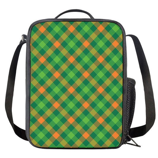 St. Patrick's Day Buffalo Pattern Print Crossbody Lunch Bag