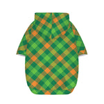 St. Patrick's Day Buffalo Pattern Print Dog Zip Up Hoodie