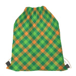 St. Patrick's Day Buffalo Pattern Print Drawstring Bag