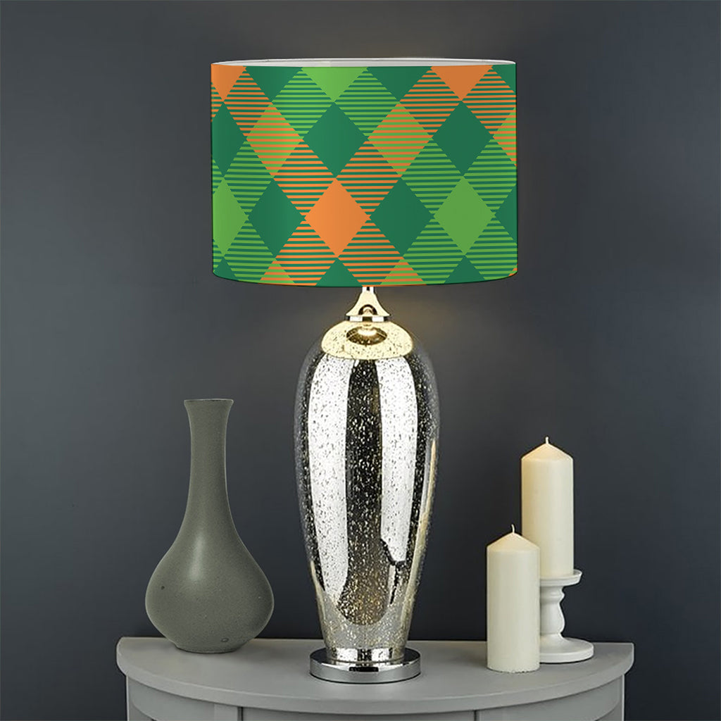 St. Patrick's Day Buffalo Pattern Print Drum Lamp Shade