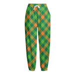 St. Patrick's Day Buffalo Pattern Print Fleece Lined Knit Pants