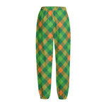 St. Patrick's Day Buffalo Pattern Print Fleece Lined Knit Pants