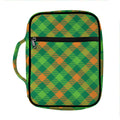 St. Patrick's Day Buffalo Pattern Print Front Pocket Bible Bag