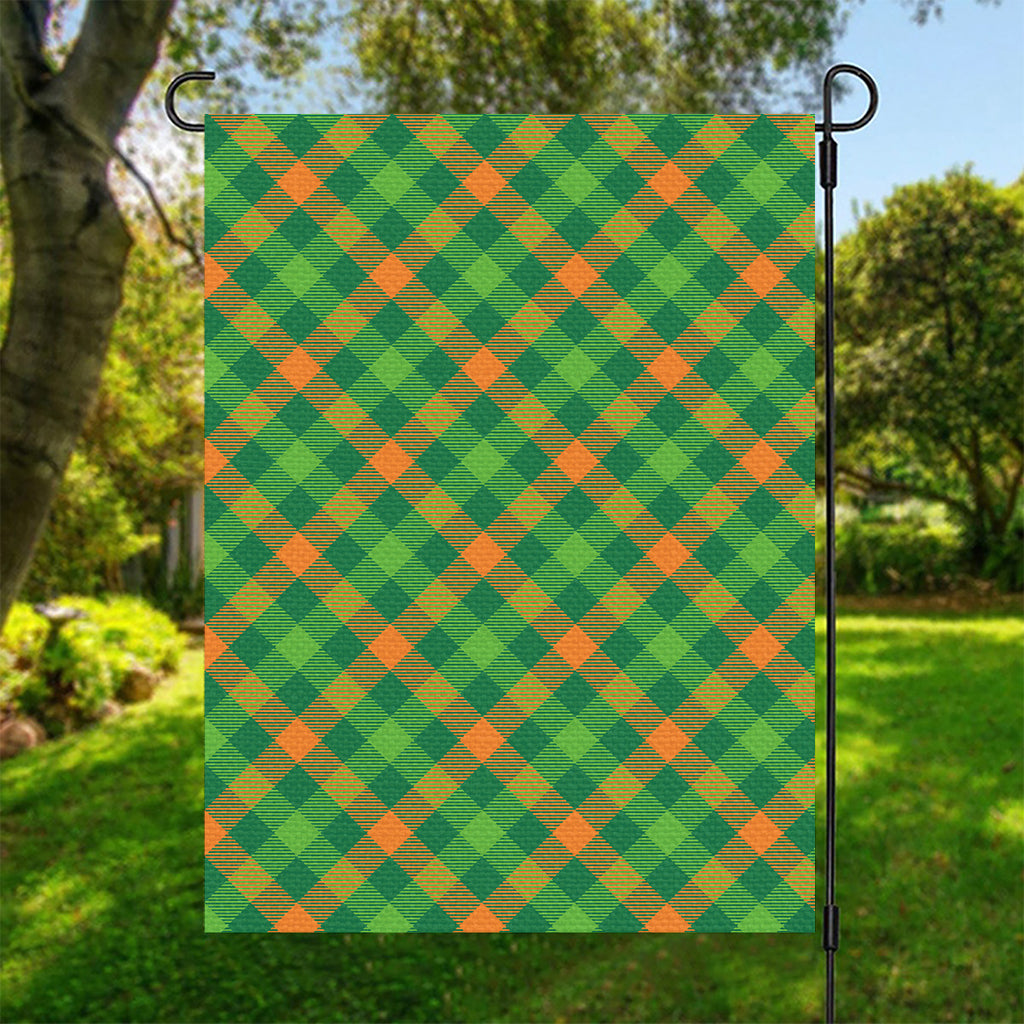 St. Patrick's Day Buffalo Pattern Print Garden Flag