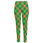 St. Patrick's Day Buffalo Pattern Print High-Waisted Pocket Leggings