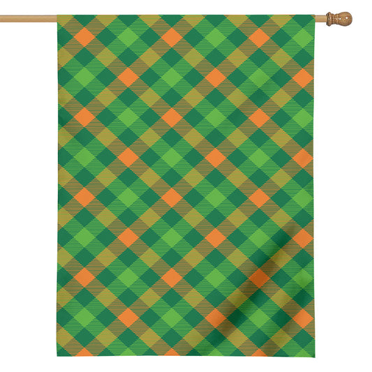St. Patrick's Day Buffalo Pattern Print House Flag