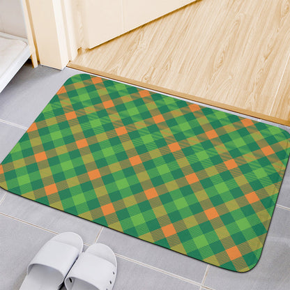 St. Patrick's Day Buffalo Pattern Print Indoor Door Mat