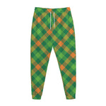 St. Patrick's Day Buffalo Pattern Print Jogger Pants