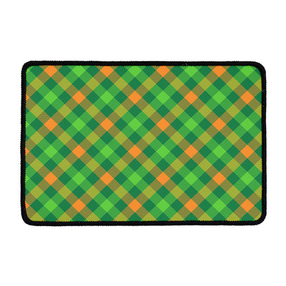 St. Patrick's Day Buffalo Pattern Print Kitchen Mat