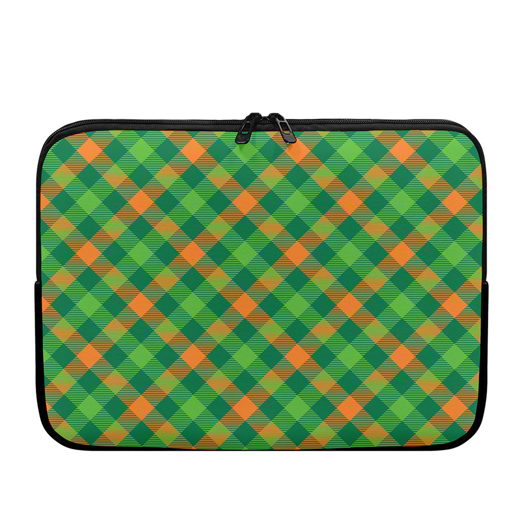 St. Patrick's Day Buffalo Pattern Print Laptop Sleeve