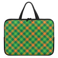 St. Patrick's Day Buffalo Pattern Print Laptop Sleeve With Handle
