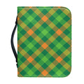 St. Patrick's Day Buffalo Pattern Print Leather Bible Cover