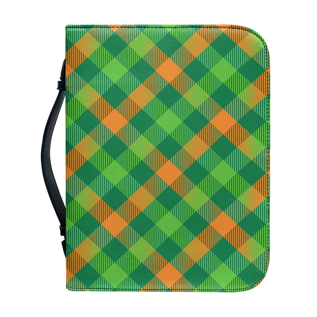 St. Patrick's Day Buffalo Pattern Print Leather Bible Cover