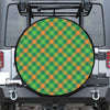 St. Patrick's Day Buffalo Pattern Print Leather Spare Tire Cover