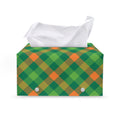 St. Patrick's Day Buffalo Pattern Print Leather Tissue Box Cover
