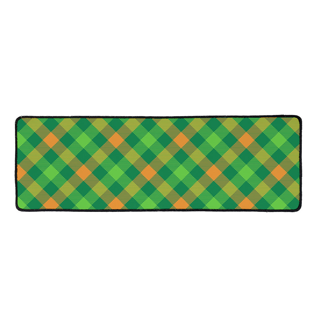 St. Patrick's Day Buffalo Pattern Print Long Kitchen Mat