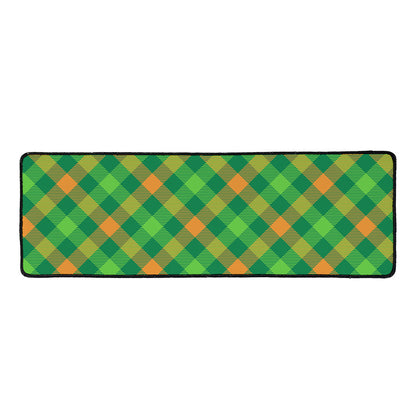 St. Patrick's Day Buffalo Pattern Print Long Kitchen Mat