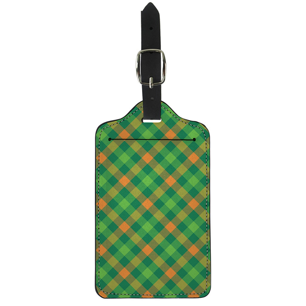St. Patrick's Day Buffalo Pattern Print Luggage Tag