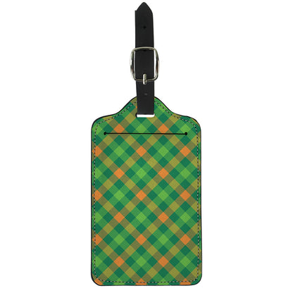 St. Patrick's Day Buffalo Pattern Print Luggage Tag