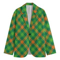 St. Patrick's Day Buffalo Pattern Print Men's Blazer
