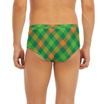 St. Patrick's Day Buffalo Pattern Print Men's Briefs