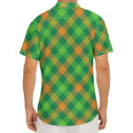 St. Patrick's Day Buffalo Pattern Print Men's Deep V-Neck Shirt