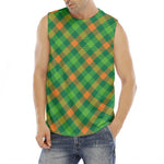 St. Patrick's Day Buffalo Pattern Print Men's Fitness Tank Top
