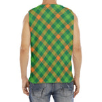 St. Patrick's Day Buffalo Pattern Print Men's Fitness Tank Top