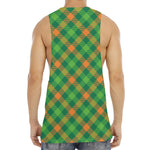 St. Patrick's Day Buffalo Pattern Print Men's Muscle Tank Top