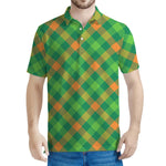 St. Patrick's Day Buffalo Pattern Print Men's Polo Shirt