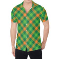 St. Patrick's Day Buffalo Pattern Print Men's Shirt