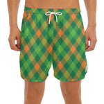 St. Patrick's Day Buffalo Pattern Print Men's Split Running Shorts