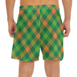 St. Patrick's Day Buffalo Pattern Print Men's Split Running Shorts