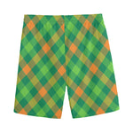 St. Patrick's Day Buffalo Pattern Print Men's Sports Shorts