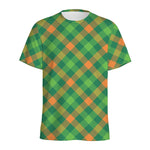St. Patrick's Day Buffalo Pattern Print Men's Sports T-Shirt