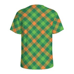 St. Patrick's Day Buffalo Pattern Print Men's Sports T-Shirt
